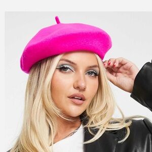 ASOS Vibrant Pink Beret